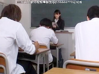 Getting screwed by hottie teacher in JAV porn is ultimate blackmail material for this nerd.